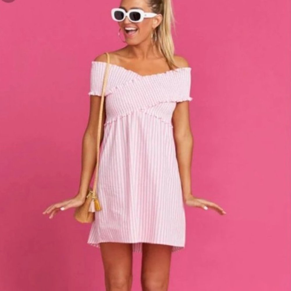 Show Me Your Mumu x Barbie Pink Smocked Dress NWT